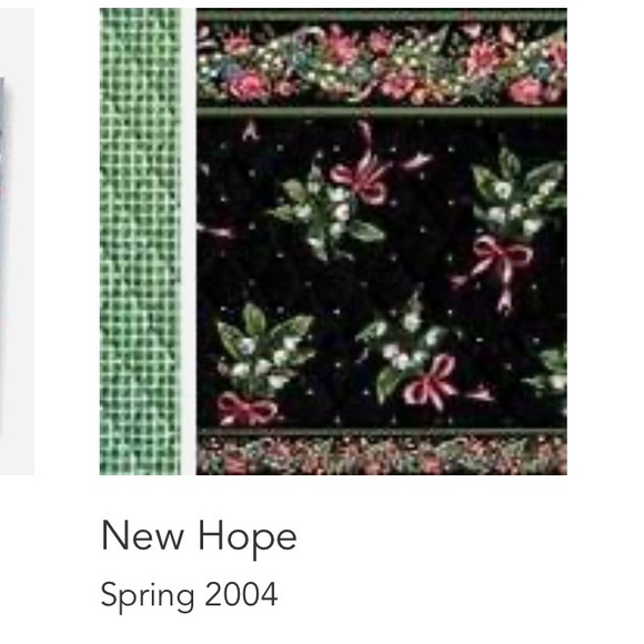 VERA BRADLEY New Hope 2004 Large Duffle Bag Zip Top Black Pink Floral Bows Y2K - Picture 14 of 14